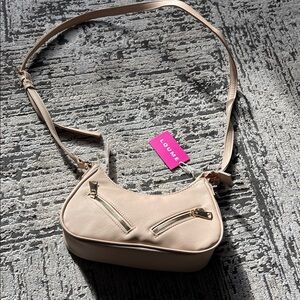 LOUMLA Blush Beige Crossbody Bag with Dual Zip Pockets